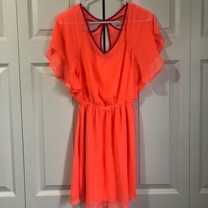 Express bright orange summer dress